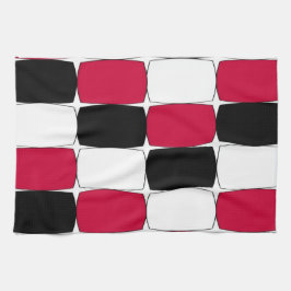 黒・白・赤のキッチンタオル キッチンタオル