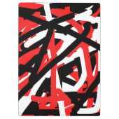 黒・白・赤のグラフィティ クリップボード (裏面)