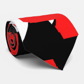 黒・白・赤のグラフィティ ネクタイ (ロール)