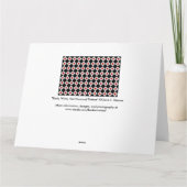 黒、白、赤のダイヤモンドパターン サンキューカード (裏面)