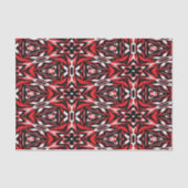 黒、白、赤の万華鏡のように千変万化するパターン 薄葉紙 (正面)