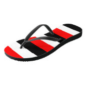 黒、白、赤の各ストライプ色 ビーチサンダル (アングル)