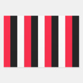 黒、白、赤の各ストライプ色 ラッピングペーパーシート (正面3)