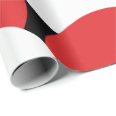 黒、白、赤の水玉模様ラッピング紙 ラッピングペーパー (ロールコーナー)