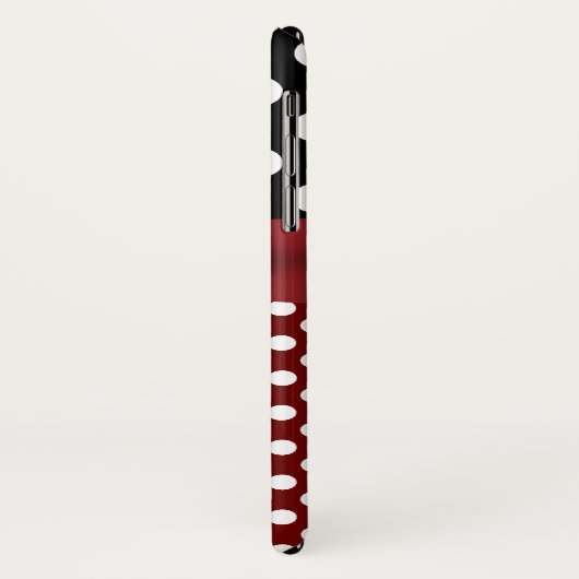 黒、白、赤の水玉模様iPhone xケース Case-Mate iPhoneケース (裏面/左)