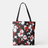 黒、白、赤の絵を描(ばちゃばちゃ)跳ねる トートバッグ (裏面)