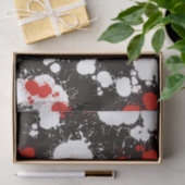 黒、白、赤の絵を描（ばちゃばちゃ）跳ねる 薄葉紙 (ギフト)