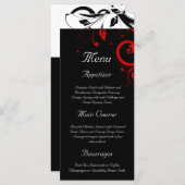 黒、白、赤の逆旋回のメニュ結婚ー メニュー (正面/裏面)