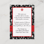 黒、白、赤の雪片エンクロージャカード エンクロージャーカード (裏面)