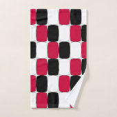 黒・白・赤の魚の目 バスタオルセット (ハンドタオル)