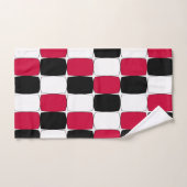 黒・白・赤の魚の目 バスタオルセット (ハンドタオル)