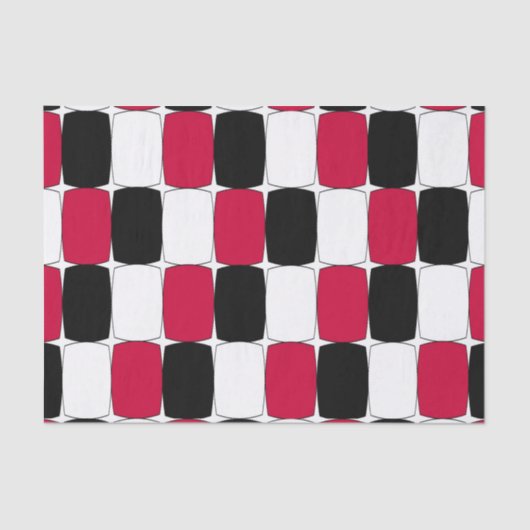 黒・白・赤の魚の目 薄葉紙 (正面)