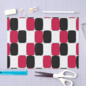 黒・白・赤の魚の目 薄葉紙 (クラフト)