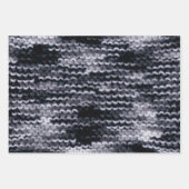 黒・白・赤ニットプリントラッピング紙She ラッピングペーパーシート (正面)