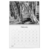 黒、白、赤外線カレンダー カレンダー (2月 2027)