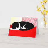 黒、白、赤 カード (黄色い花)