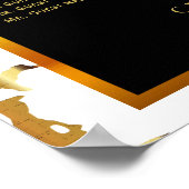 黒、白、金ゴールドの大理石 – 座席表(9) ポスター (角)