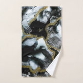 黒・白・金ゴールドバスタオルセット |シック | バスタオルセット (ハンドタオル)