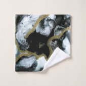 黒・白・金ゴールドバスタオルセット |シック | バスタオルセット (ウォッシュタオル)