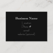 黒(白/金ゴールド星)名刺 名刺 (裏面)