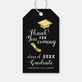 黒 白 金 クラス 2025 ありがとう 卒業 ギフトタグ
