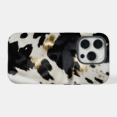 黒 白 金 牛革 iPhoneケース (裏面横)