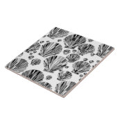 黒、白、銀の灰色の貝殻セラミックTi タイル (側面)