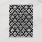 黒 白 銀 ダマスク レセプション エンクロージャー カード (裏面)