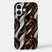 黒、白、銅の抽象芸術3D錯覚 Case-Mate iPhoneケース (裏面)