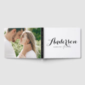 黒&白 食べ飲み物と食べ物結婚した ゲストブック (全面)