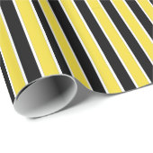 黒、白、黄の各ストライプ色 ラッピングペーパー (ロールコーナー)
