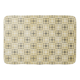 黒、白、黄色のパター市松模様にン バスマット