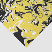 黒、白、黄色の渦巻き 薄葉紙 (詳細)