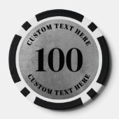 黒 白 100  番号付き ポーカーチップ (裏面)