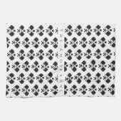 黒&白 | Pickleballパドル キッチンタオル (横)