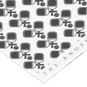 黒&白 | Pickleball スタイリッシュ Pattern ショートテーブルランナー (コーナー)