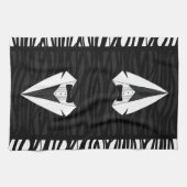 黒/白Tuxedo キッチンタオル (横)