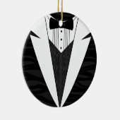 黒/白Tuxedo セラミックオーナメント (右)