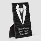黒/白Tuxedo フォトプラーク (側面)