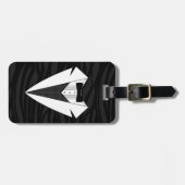 黒/白Tuxedo ラゲッジタグ (正面横)