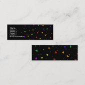 黒(紙吹雪プロファイルカード) スキニー名刺 (正面/裏面)