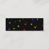 黒(紙吹雪プロファイルカード) スキニー名刺 (裏面)