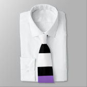 黒、紫、白のストライプ ネクタイ (タイ)