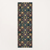 黒、紫、金ゴールド天日と星 ヨガマット (正面)