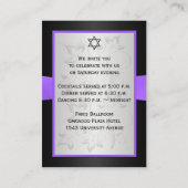 黒、紫、銀の披露宴エンクロージャカード エンクロージャーカード (裏面)