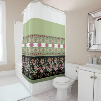 黒（緑） シャワーカーテン