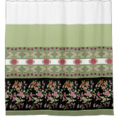 黒（緑） シャワーカーテン (正面)