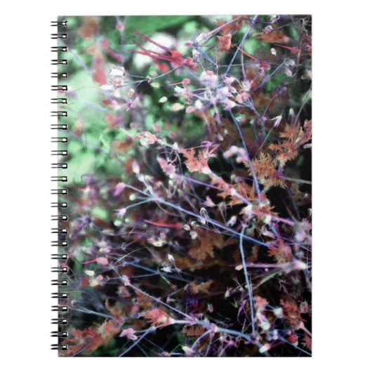 黒、緑、白の雑草 ノートブック (正面)