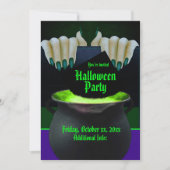 黒 緑 紫の魔女の薬草 招待状 (正面)