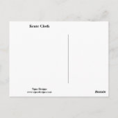 黒、緑、赤、黄色のケンテの布 ポストカード (裏面)